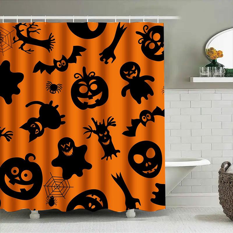 Tuniu Halloween Scary Bat Ghost Pumpkin Shower Curtain Bathroom Decor Black White Spooky Cloth W60H190(CM)-1 Pcs
Tuniu Halloween Scary Bat Ghost Pumpkin Shower Curtain Bathroom Decor Black White Spooky Cloth W60H190(CM)-1 Pcs