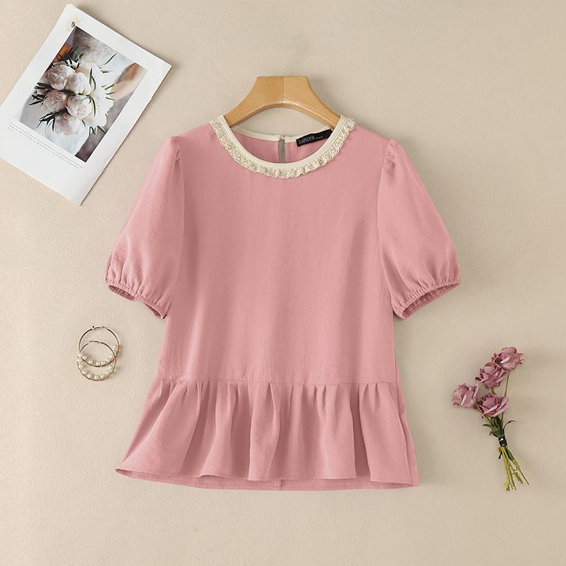 ZANZEA Women Splice Roound Neck Loose Summer Casual Short Sleeve Blouse 5XL рожевий
ZANZEA Women Splice Roound Neck Loose Summer Casual Short Sleeve Blouse 5XL рожевий