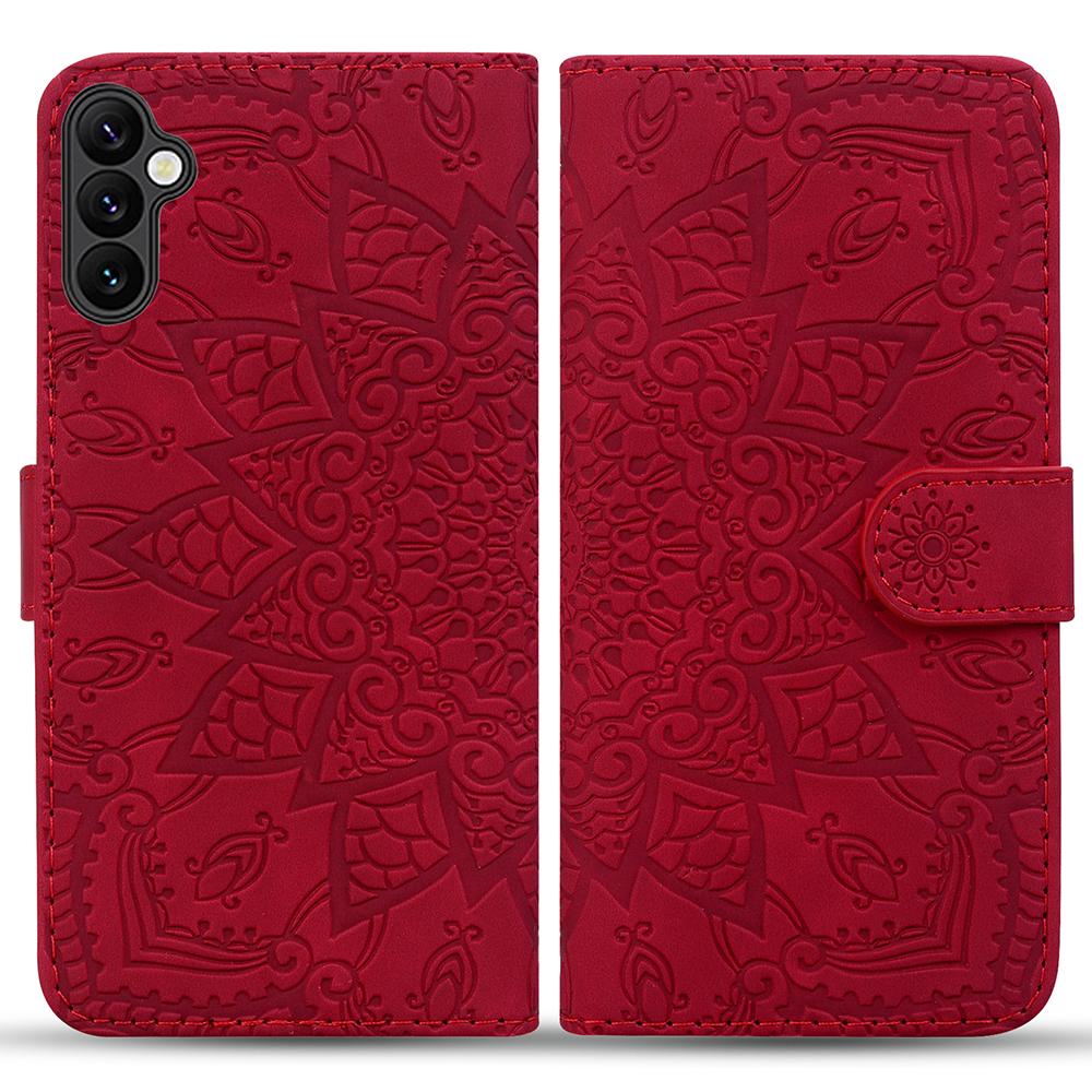 Phone Case For Samsung Galaxy A16 4G/5G/A26 5G/A17,Flower Imprinted PU Leather Wallet Flip Cover with Wrist Strap Red
Phone Case For Samsung Galaxy A16 4G/5G/A26 5G/A17,Flower Imprinted PU Leather Wallet Flip Cover with Wrist Strap Red