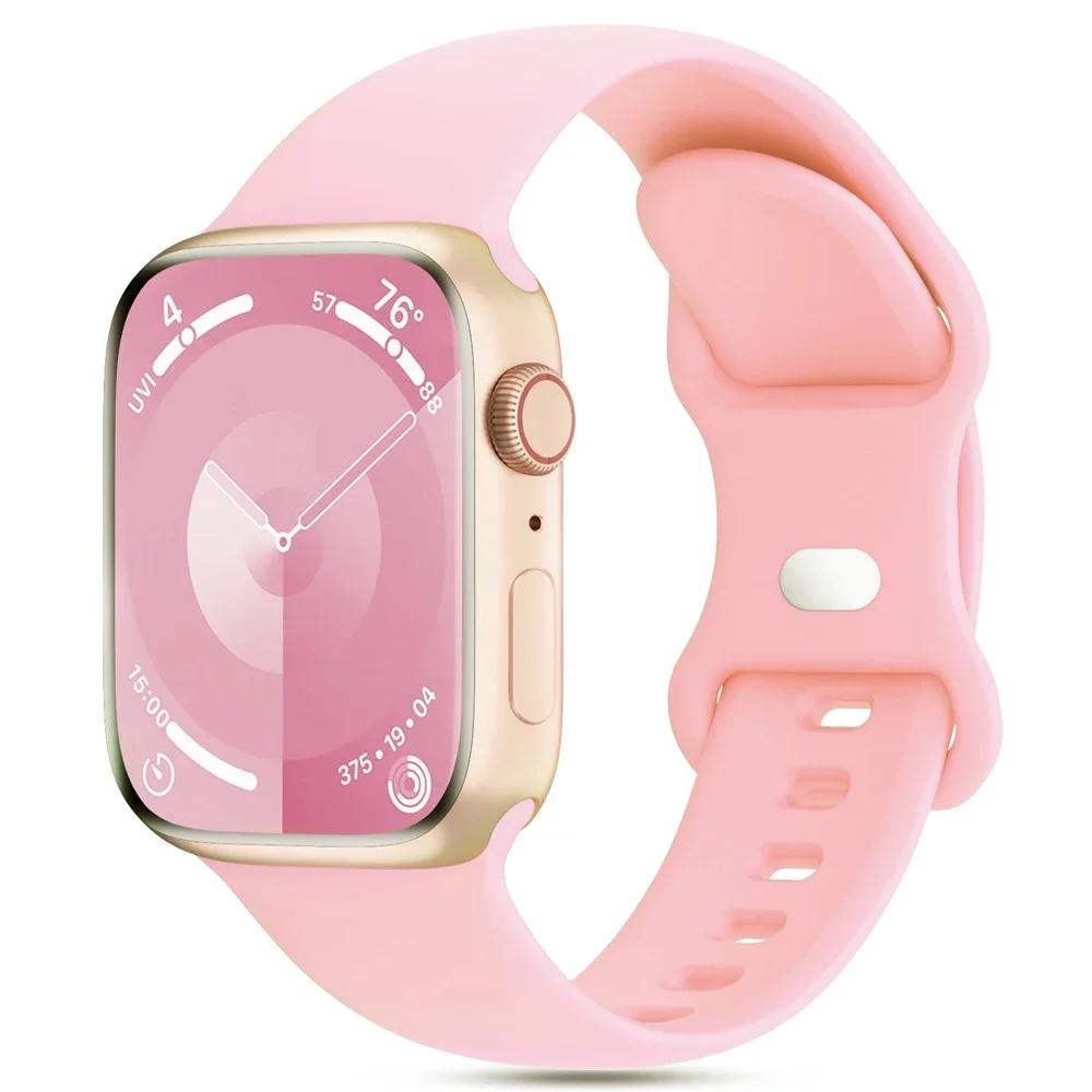 Silicone Strap For Apple Watch band 45mm 44mm 41mm 42mm 40mm 49mm 38mm correa bracelet iWatch series 9 8 5 4 3 8 6 SE 7 Ultra 2 41mm-40mm-38mm
Silicone Strap For Apple Watch band 45mm 44mm 41mm 42mm 40mm 49mm 38mm correa bracelet iWatch series 9 8 5 4 3 8 6 SE 7 Ultra 2 41mm-40mm-38mm