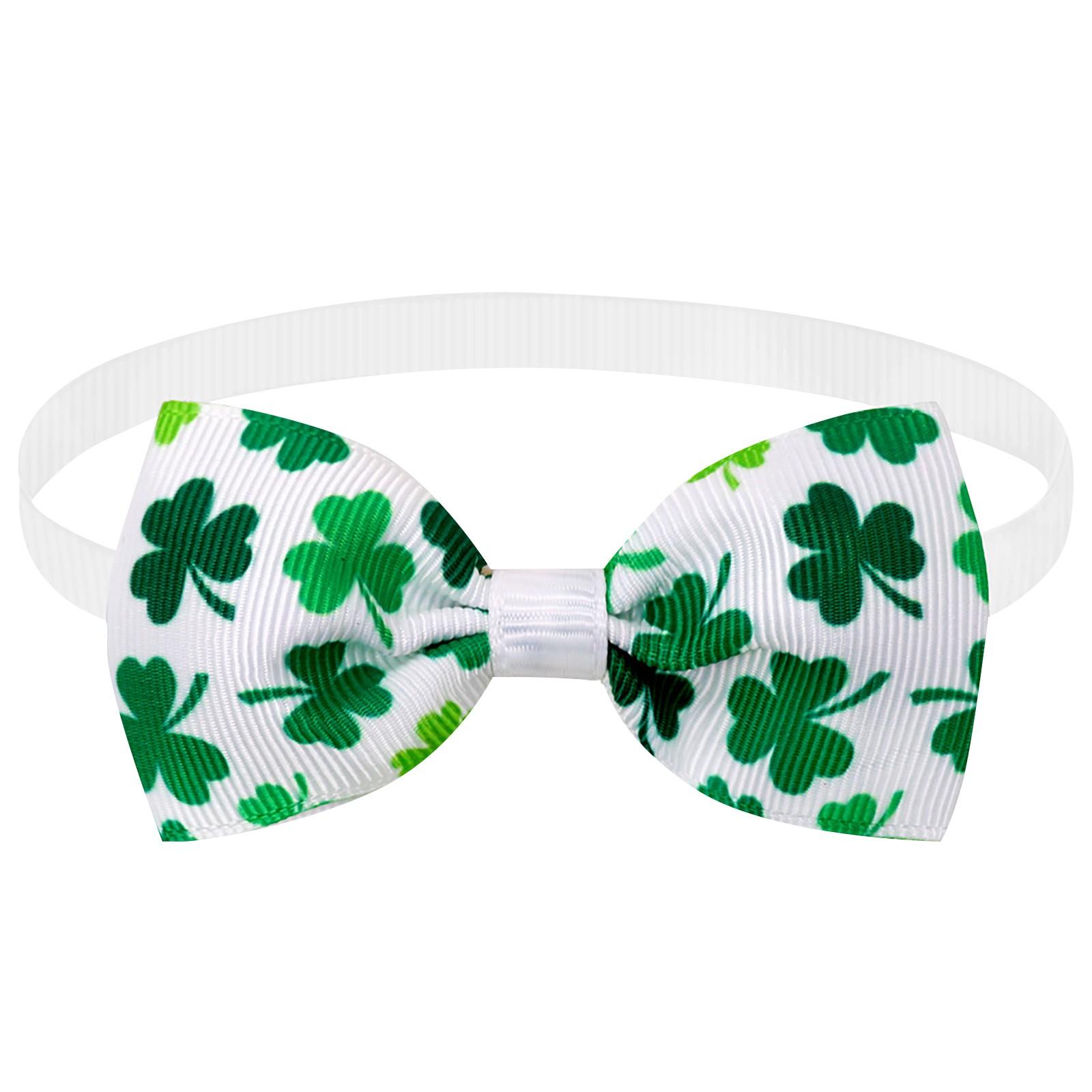 St. Patrick s Day Bow Tie Green And Dog Universal Decorative Four-Leaf Holiday Small And Medium Pet Tie One Size
St. Patrick s Day Bow Tie Green And Dog Universal Decorative Four-Leaf Holiday Small And Medium Pet Tie One Size