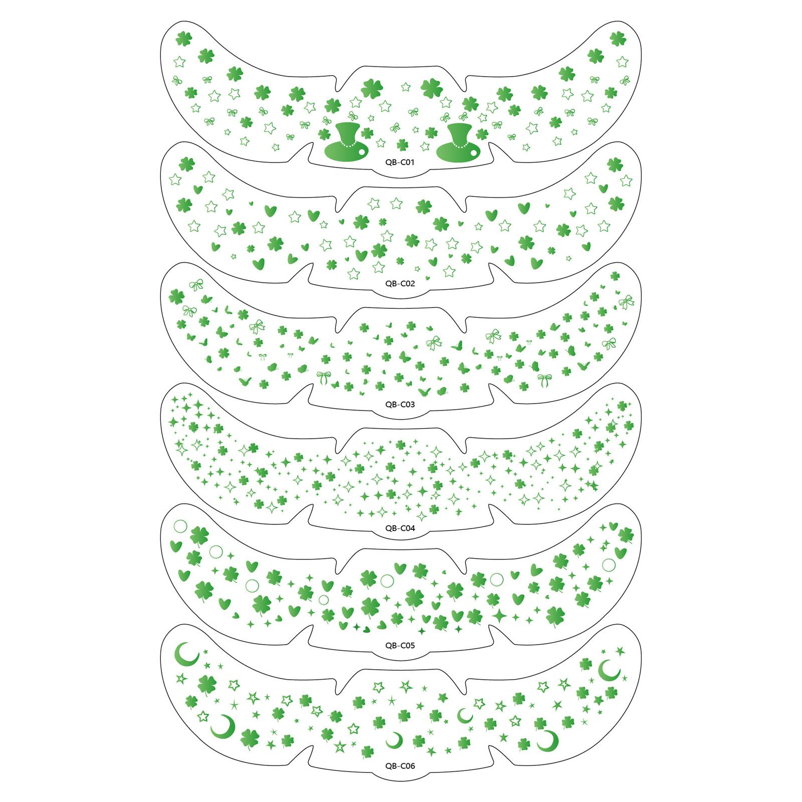 Patricks Day Accessories,Green Clovers Freckles Green Temporary Face Tattooed Stickers Green Face Glitter for Womens A
Patricks Day Accessories,Green Clovers Freckles Green Temporary Face Tattooed Stickers Green Face Glitter for Womens A