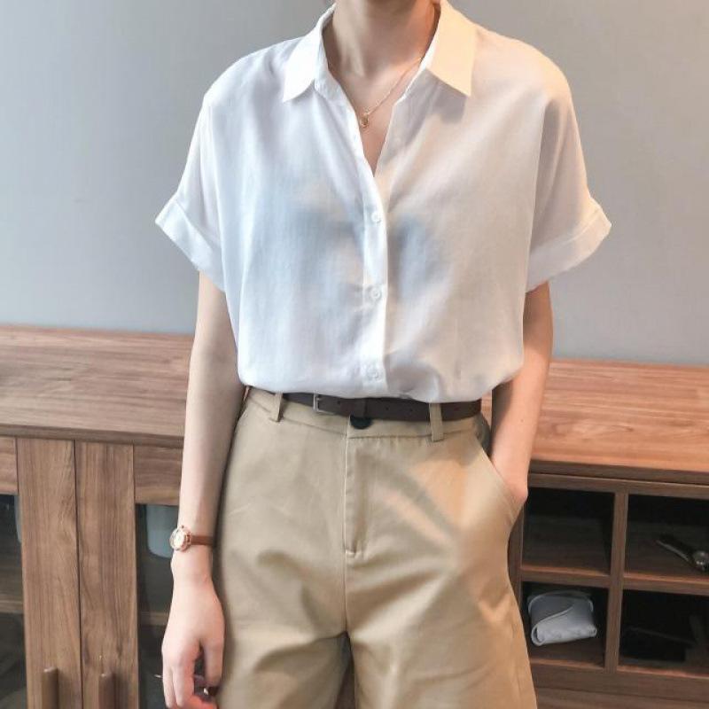 Summer Oversized Shirts Women Shirt Loose Solid Tops Short Sleeved Blouse Casual Solid Buttons Down Blusas 2XL
Summer Oversized Shirts Women Shirt Loose Solid Tops Short Sleeved Blouse Casual Solid Buttons Down Blusas 2XL