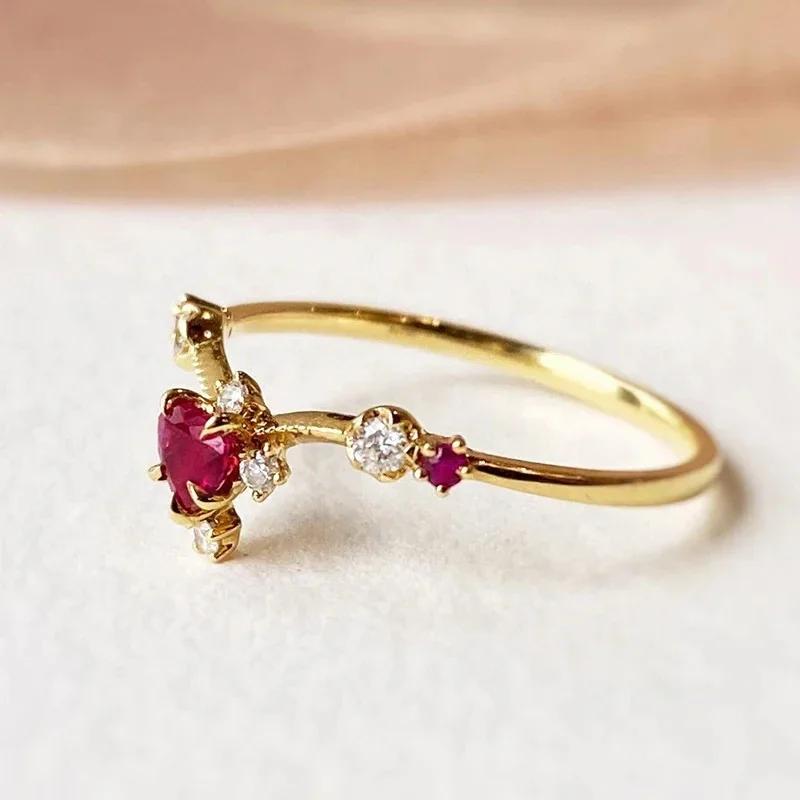 CAOSHI Romantic Wedding Band Rings with Bright Red Zirconia Lady Engagement Ceremony Jewelry Gold Color Accessories for Women 10
CAOSHI Romantic Wedding Band Rings with Bright Red Zirconia Lady Engagement Ceremony Jewelry Gold Color Accessories for Women 10