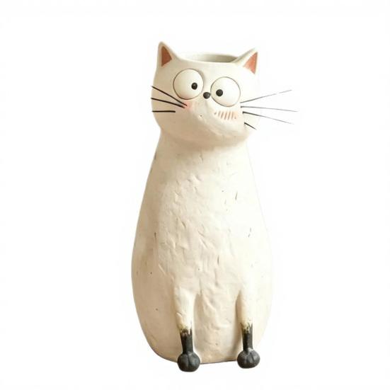 Quirky Cat Vase Handcrafted Resin Cat Flower Vase Funny Kitty Planter for Desk Shelf Boho Home Decor Gift for Cats Lovers
Quirky Cat Vase Handcrafted Resin Cat Flower Vase Funny Kitty Planter for Desk Shelf Boho Home Decor Gift for Cats Lovers