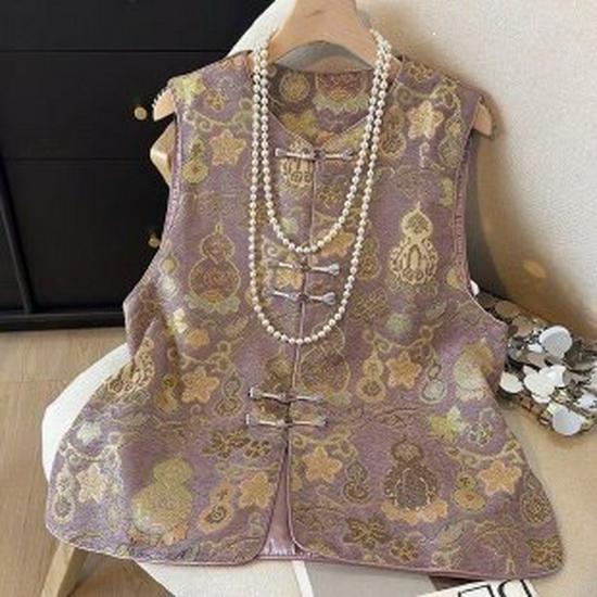 2026 Chinese National Style Frog Button Vest for Women - Age-Reducing Spring/Autumn Wear for Young, Middle-Aged & Elderly 2XL фиолетовый
2026 Chinese National Style Frog Button Vest for Women - Age-Reducing Spring/Autumn Wear for Young, Middle-Aged & Elderly 2XL фиолетовый