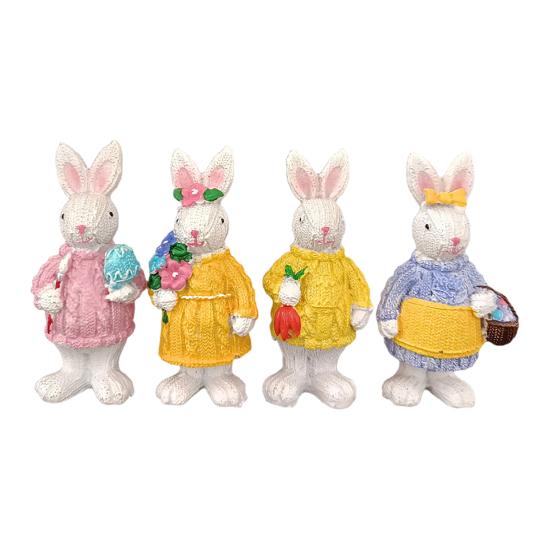 4Pcs Easter Bunny Figurine Holding Flower Egg Knitted Sweater Rabbit Statue Spring Easter Holiday Party Decoration Ornament 4pcs
4Pcs Easter Bunny Figurine Holding Flower Egg Knitted Sweater Rabbit Statue Spring Easter Holiday Party Decoration Ornament 4pcs