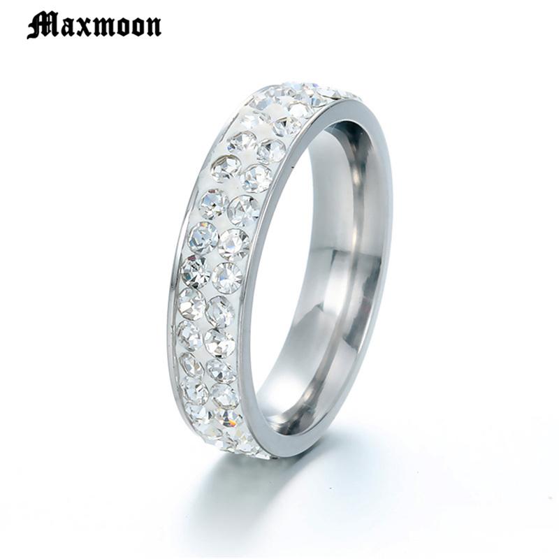 Maxmoon Elegant Finger Jewelry Silver Color Band Stainless Steel Rings Woman Wedding Full Clear Stone Crystal Ring for Women 6
Maxmoon Elegant Finger Jewelry Silver Color Band Stainless Steel Rings Woman Wedding Full Clear Stone Crystal Ring for Women 6
