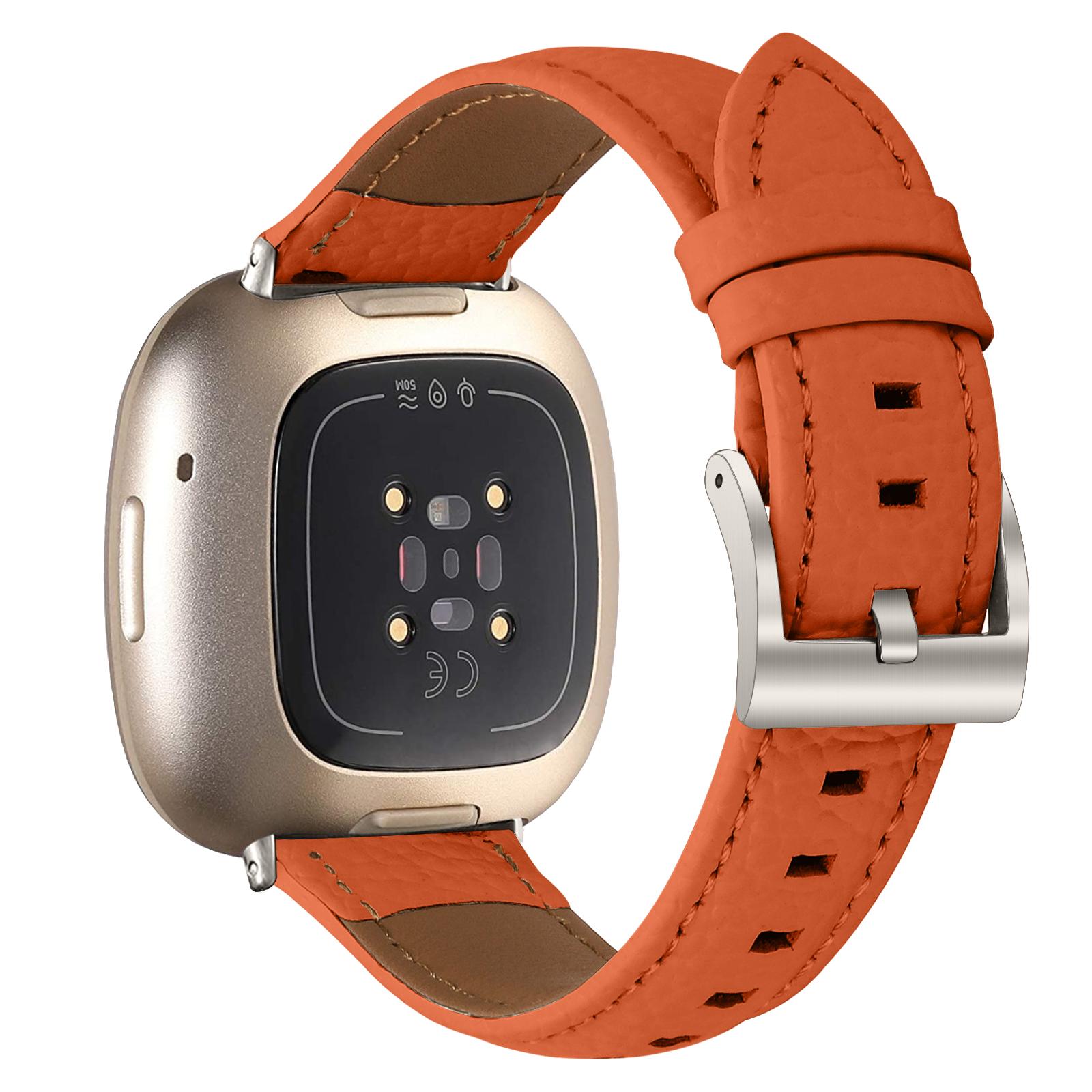 Litchi Textured Genuine Cow Leather Strap with Electroplated Buckle for Fitbit Versa 3/Sense Pointed-End Watch Band
Litchi Textured Genuine Cow Leather Strap with Electroplated Buckle for Fitbit Versa 3/Sense Pointed-End Watch Band