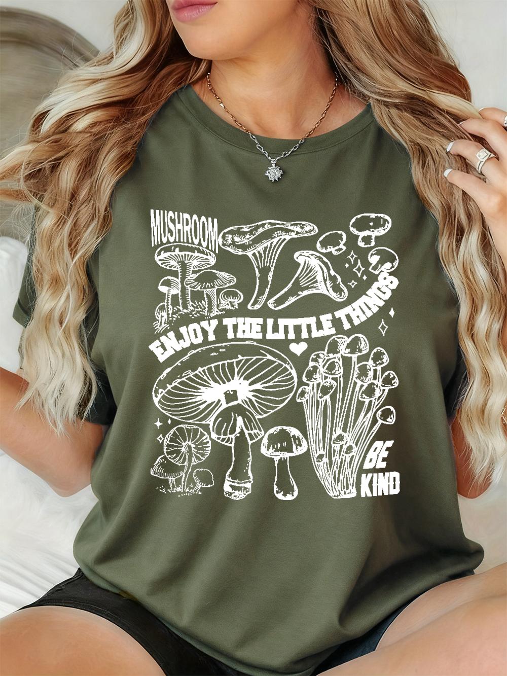 Enjoy Things Mushroom Prints TShirt Womens Summer Loose T Shirts ONeck Soft Short Sleeve Tops Casual Comfortable Woman Clothes S
Enjoy Things Mushroom Prints TShirt Womens Summer Loose T Shirts ONeck Soft Short Sleeve Tops Casual Comfortable Woman Clothes S