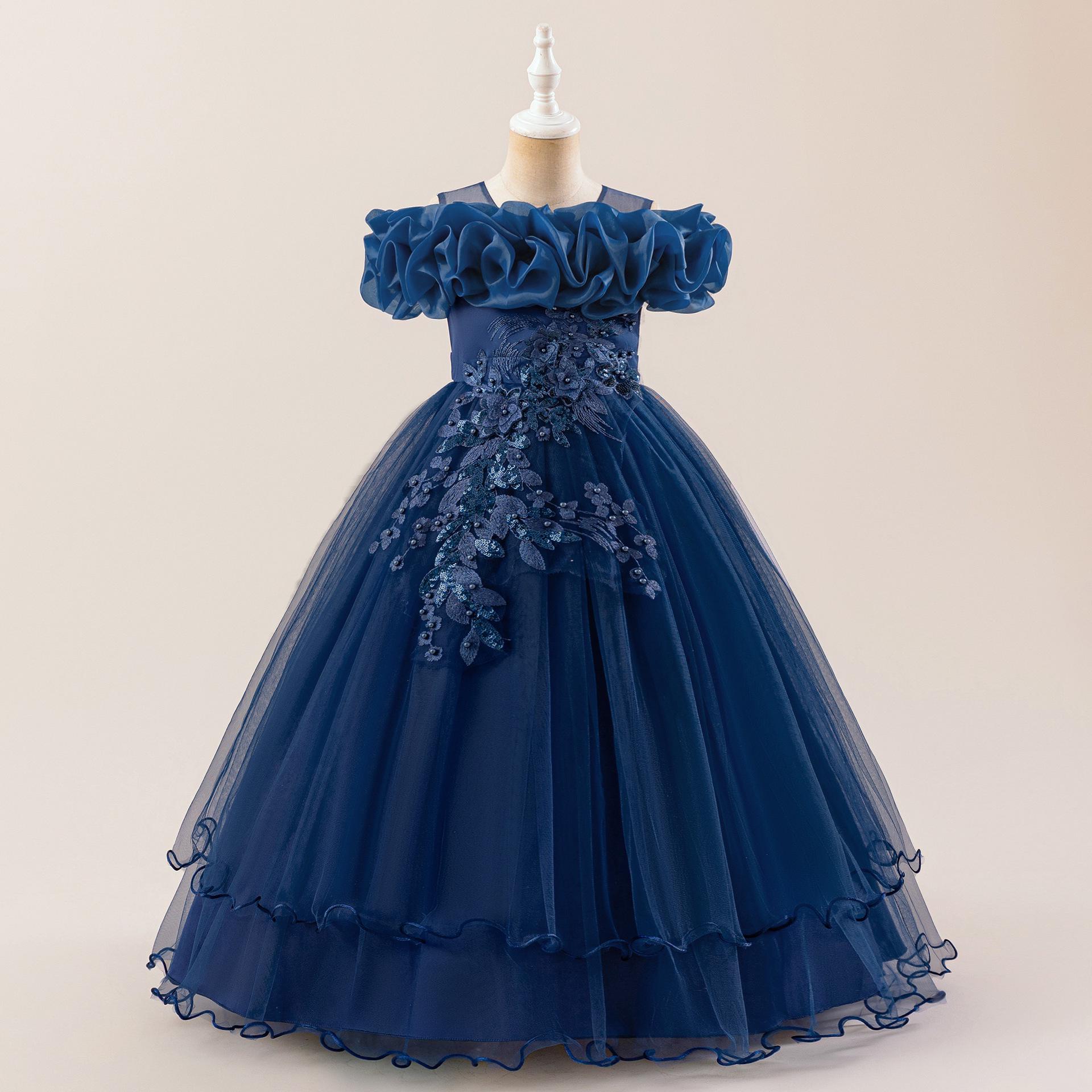 Детское платье принцессы из тюля с открытыми плечами для свадеб, банкетов, выступлений на фортепиано и вечеринок 150cm/10Y темно-синий
Детское платье принцессы из тюля с открытыми плечами для свадеб, банкетов, выступлений на фортепиано и вечеринок 150cm/10Y темно-синий