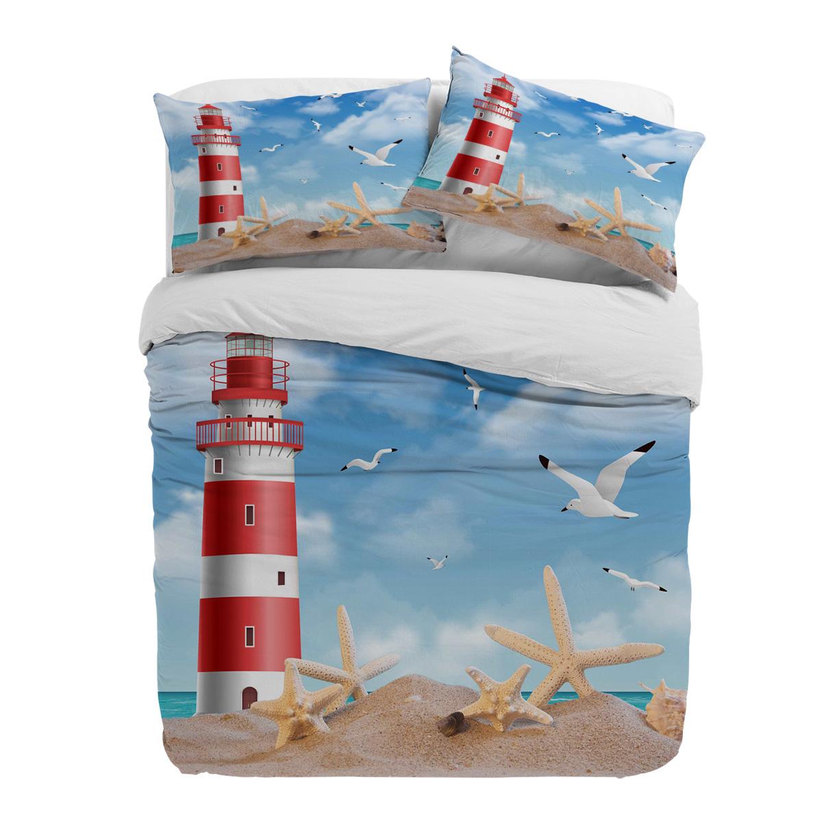 Sea Beach Lighthouse Starfish Seagull Duvet Cover With Pillow Case Custom 3pcs Bedding Set Quilt Cover Double Bed Home Textile (135x200cm)
Sea Beach Lighthouse Starfish Seagull Duvet Cover With Pillow Case Custom 3pcs Bedding Set Quilt Cover Double Bed Home Textile (135x200cm)