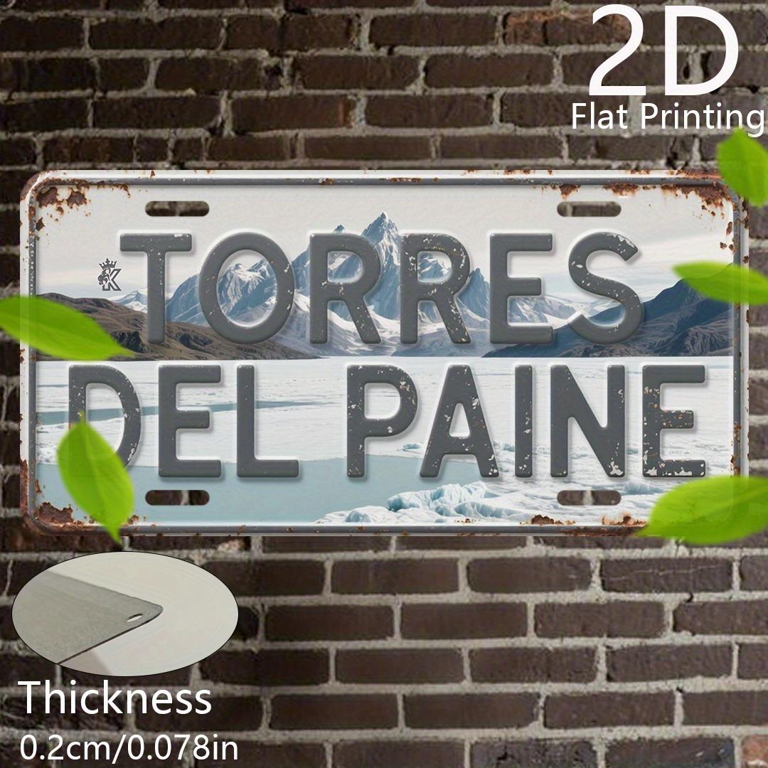 2D Flat, 1pc Torres Del Paine National Park Chile Sign - Vintage Alaska/Colorado-style Mountain Landscape - Heavy-Duty 15x30cm(5.9x7.8inch)
2D Flat, 1pc Torres Del Paine National Park Chile Sign - Vintage Alaska/Colorado-style Mountain Landscape - Heavy-Duty 15x30cm(5.9x7.8inch)