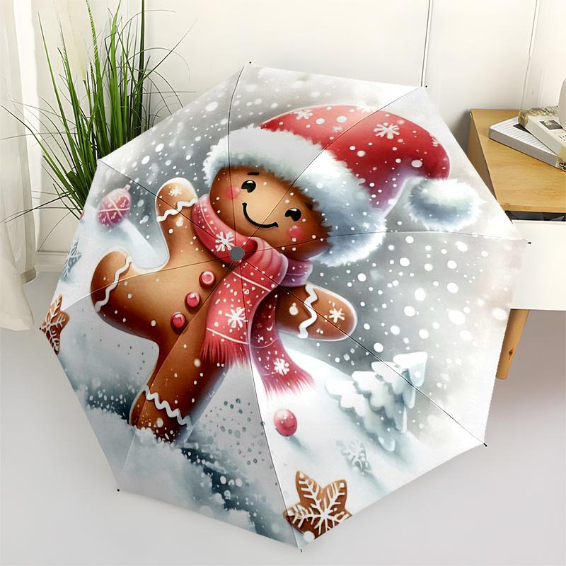 Gingerbread Man Themed Travel Umbrella-8 Ribs Automatic Opening and Closing, Portable Folding Design, Compact and Stylish Umbrella Suitable
Gingerbread Man Themed Travel Umbrella-8 Ribs Automatic Opening and Closing, Portable Folding Design, Compact and Stylish Umbrella Suitable