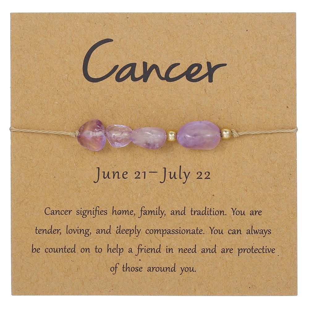Zodiac Natural Stone Handmade Friendship Bracelet for Women with Woven Card Packaging
Zodiac Natural Stone Handmade Friendship Bracelet for Women with Woven Card Packaging