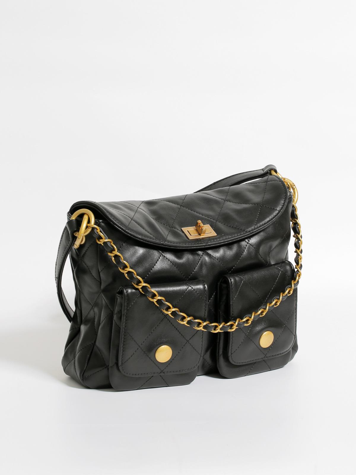 Новая кожаная сумка-хобо в стиле хиппи с ретро-металлической фурнитурой для почтальона, сумка через плечо на одно плечо 25x5x19.5cm чёрный