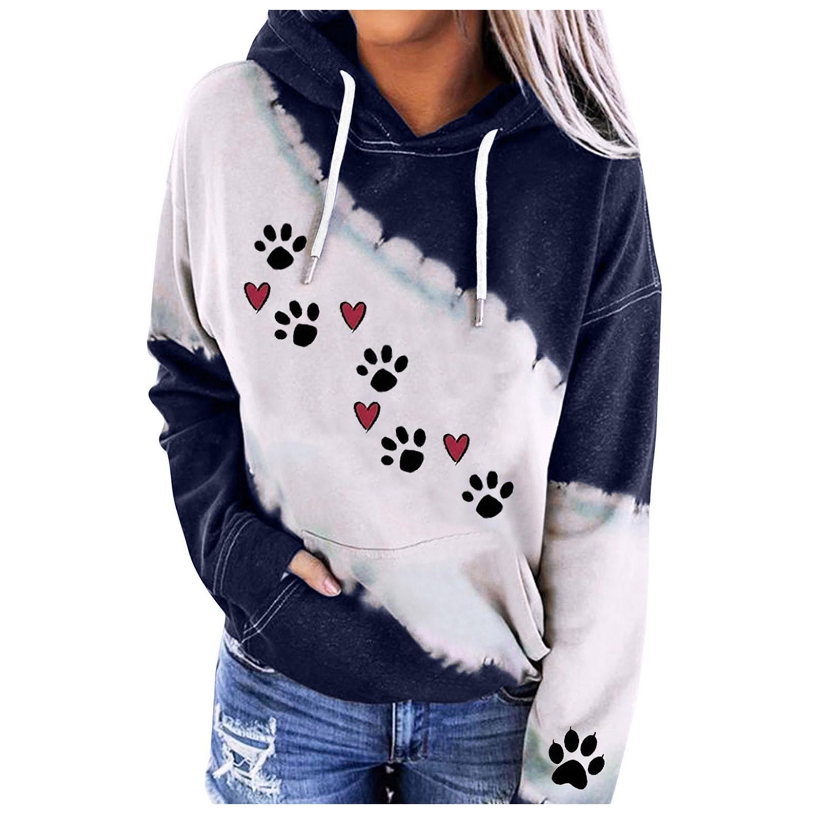 Women s Contrast Printed Loose Hooded Long Sleeve Stitching Pullover Sweatshirt S
Women s Contrast Printed Loose Hooded Long Sleeve Stitching Pullover Sweatshirt S