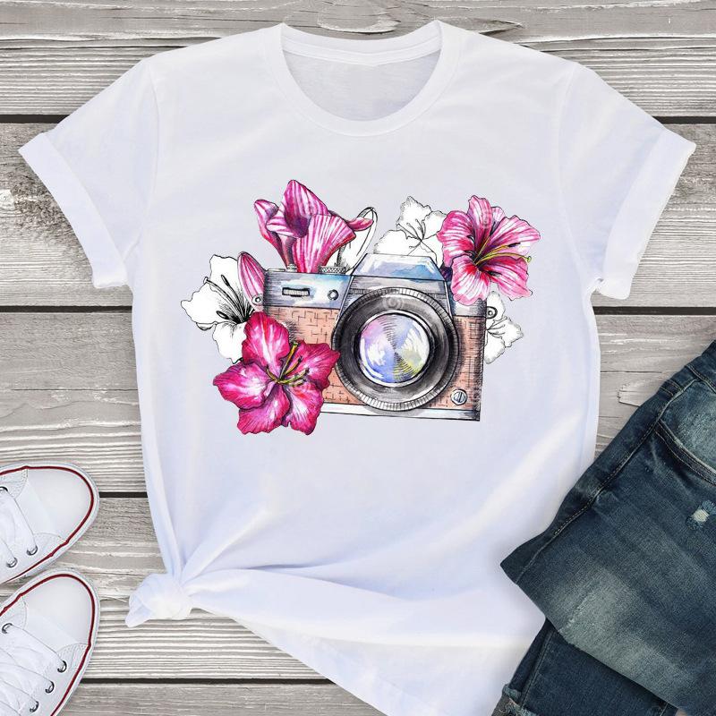 Spring Summer Womens Short Sleeve Tshirt Fashion Outdoor Truck Flower Print Soft Modal Fabric Slim Fit High Street Style Base 4XL
Spring Summer Womens Short Sleeve Tshirt Fashion Outdoor Truck Flower Print Soft Modal Fabric Slim Fit High Street Style Base 4XL