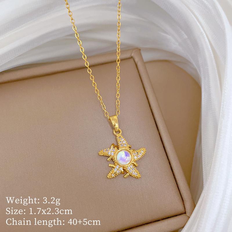 Titanium Steel, Colorful Sea Stars, Light Luxury Temperament, Gorgeous Diamond Necklace, Female Versatile Collarbone Chain, Titanium Steel Chain
Titanium Steel, Colorful Sea Stars, Light Luxury Temperament, Gorgeous Diamond Necklace, Female Versatile Collarbone Chain, Titanium Steel Chain