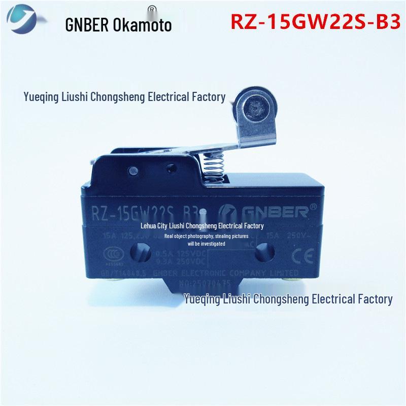 GNBER Omron RZ-15GW22S-B3 Travel Limit Switch with Short Lever and Metal Roller
GNBER Omron RZ-15GW22S-B3 Travel Limit Switch with Short Lever and Metal Roller