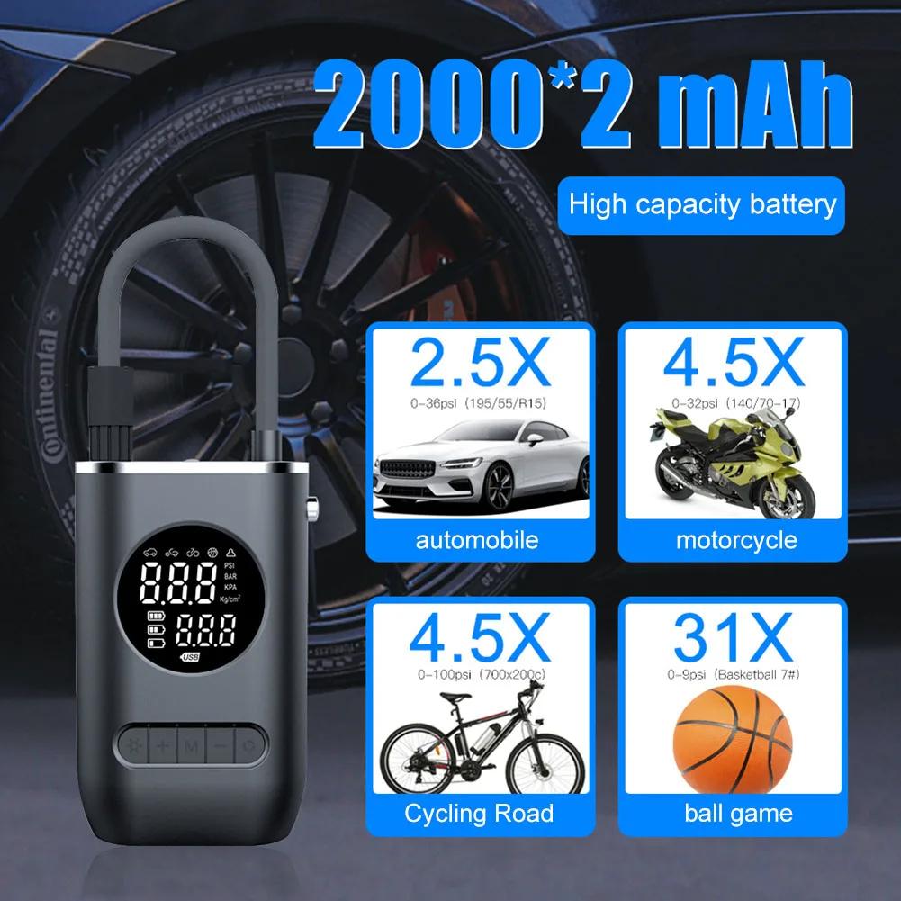 Smart Digital Wireless Tire Inflator 150PSI Portable Air Compressor for Car Motorcycle Bicycle with LED Light and Auto Stop
Smart Digital Wireless Tire Inflator 150PSI Portable Air Compressor for Car Motorcycle Bicycle with LED Light and Auto Stop