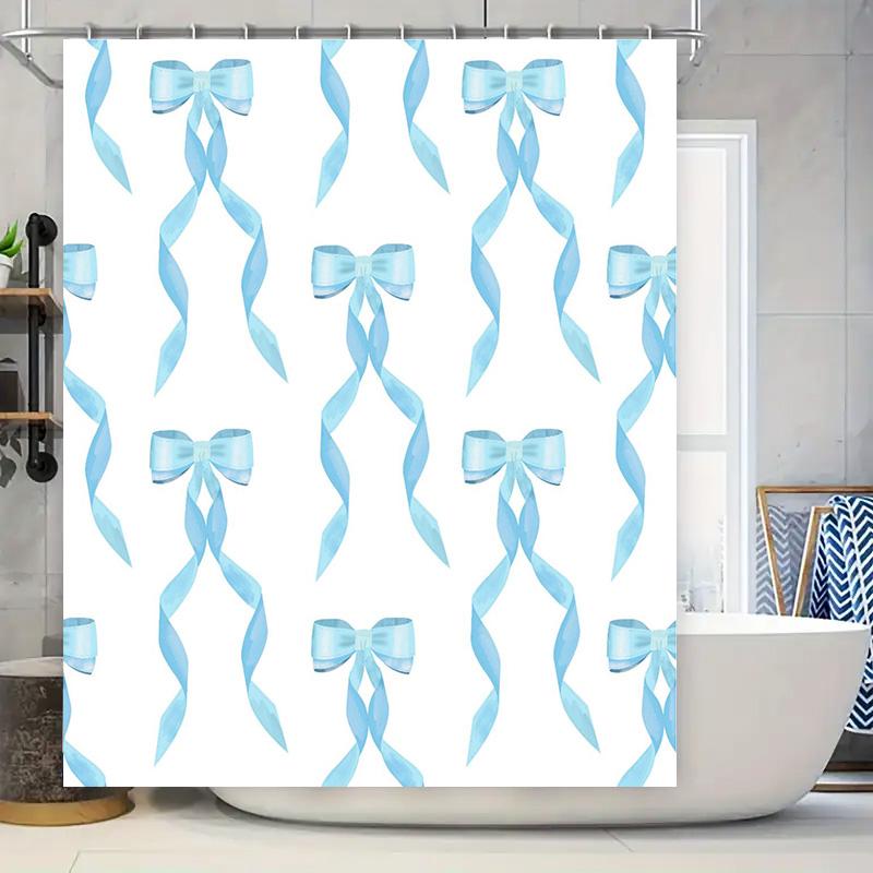 Watercolor Blue Ribbons Shower Curtain Set Elegant Bowknot Design For Bathroom Decorations Modern Home Improvement Accessories F W60H190(CM)-1 Pcs
Watercolor Blue Ribbons Shower Curtain Set Elegant Bowknot Design For Bathroom Decorations Modern Home Improvement Accessories F W60H190(CM)-1 Pcs