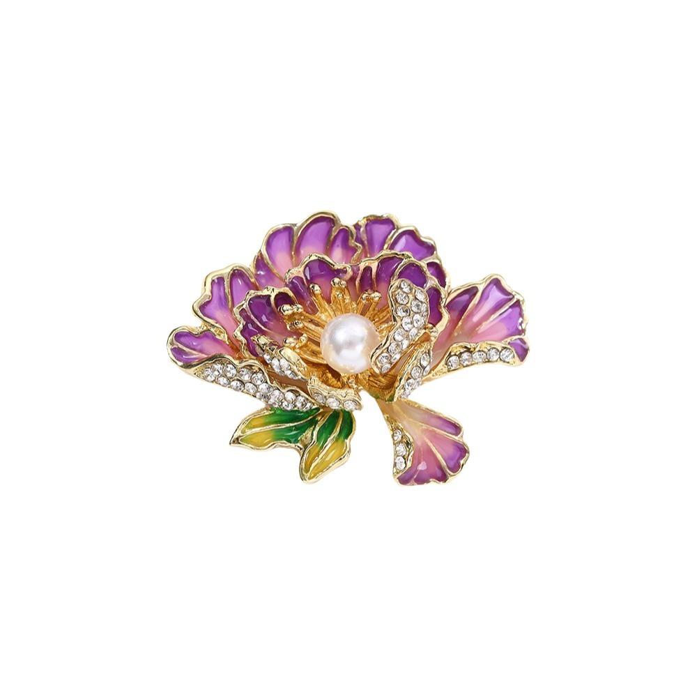 Кольорові емалеві брошки Вінтажні металеві прикраси-корсажі Вишукані брошки у формі квітки півонії Весілля фіолетовий
Кольорові емалеві брошки Вінтажні металеві прикраси-корсажі Вишукані брошки у формі квітки півонії Весілля фіолетовий