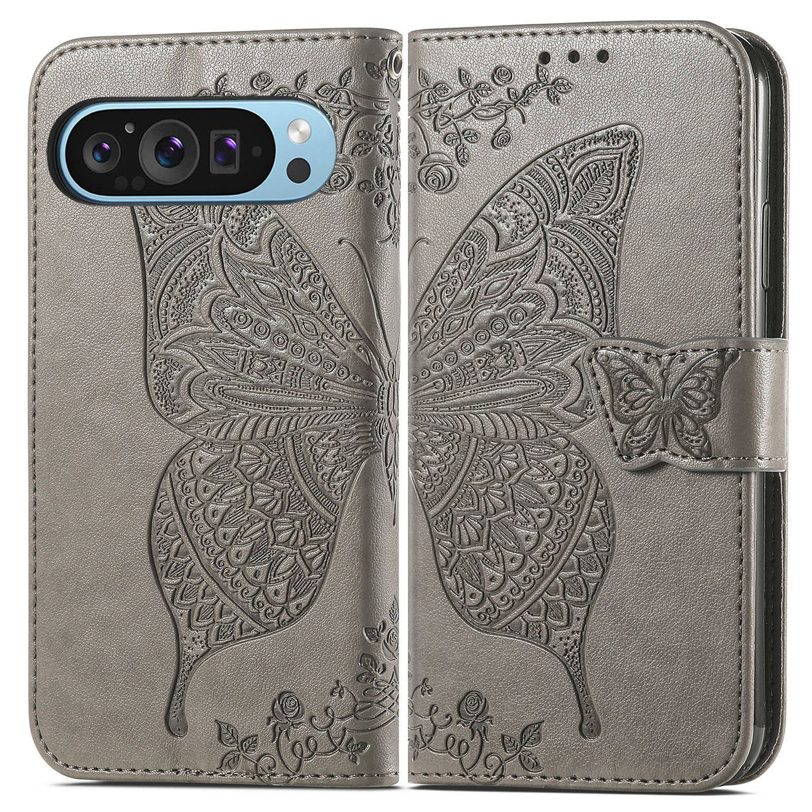 For Google Pixel 10 Pro/Pixel 10/Pixel 9 Pro/Pixel 9 Case Butterfly Floral Pattern PU Leather Wrist Strap Phone Cover Grey
For Google Pixel 10 Pro/Pixel 10/Pixel 9 Pro/Pixel 9 Case Butterfly Floral Pattern PU Leather Wrist Strap Phone Cover Grey