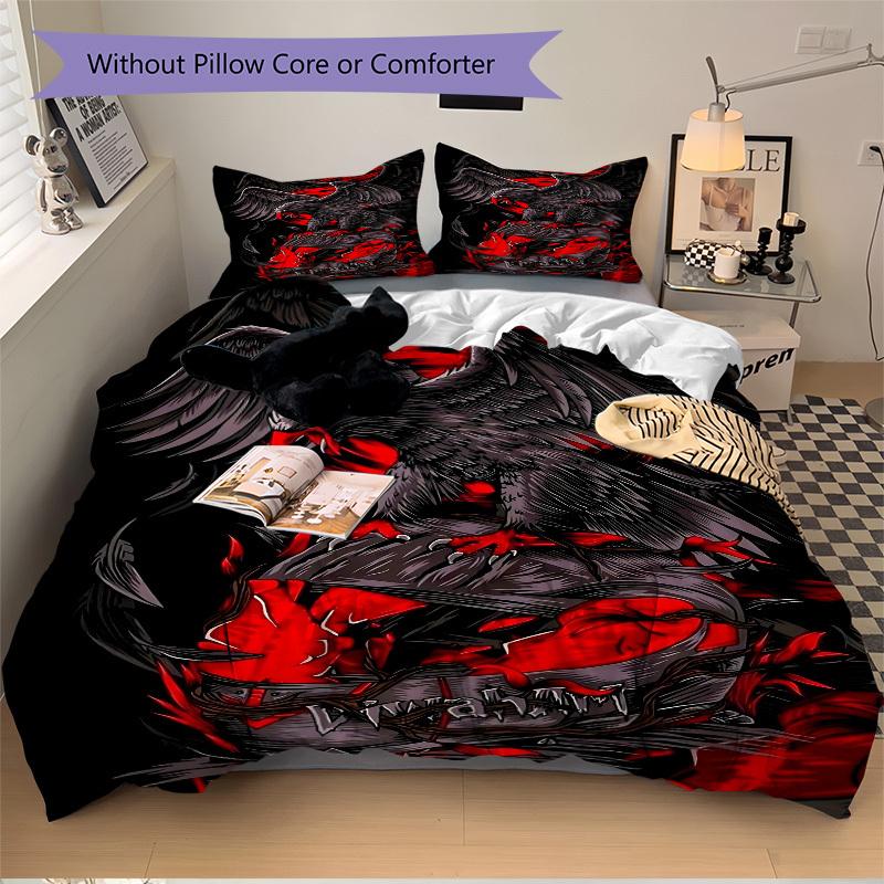 3pcs Raven Cover Set, 1 Cover + 2 Pillowcases (No Insert), Bedding for All Seasons, Bedding,Bedroom Decor yy250922089 135x200cm
3pcs Raven Cover Set, 1 Cover + 2 Pillowcases (No Insert), Bedding for All Seasons, Bedding,Bedroom Decor yy250922089 135x200cm