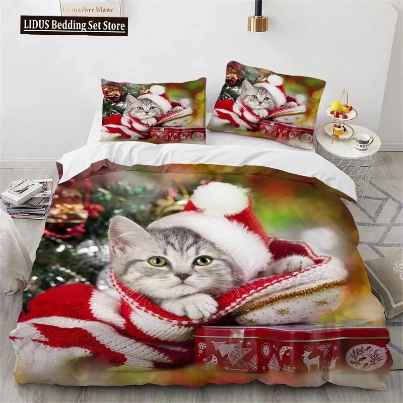 Cat Merry Christmas Santa Claus Bedding Set Twin Queen Size Duvet Cover Pillowcase for Boys Girls Adult Home Textile 70x133cm 2pcs
Cat Merry Christmas Santa Claus Bedding Set Twin Queen Size Duvet Cover Pillowcase for Boys Girls Adult Home Textile 70x133cm 2pcs