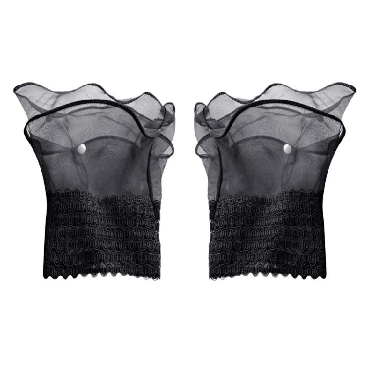 Decorative Detachable Fake Sleeve Cuffs Intricate Lace Design Pearls Beaded Wristband Formal Casual Outfit Complement чорний
Decorative Detachable Fake Sleeve Cuffs Intricate Lace Design Pearls Beaded Wristband Formal Casual Outfit Complement чорний