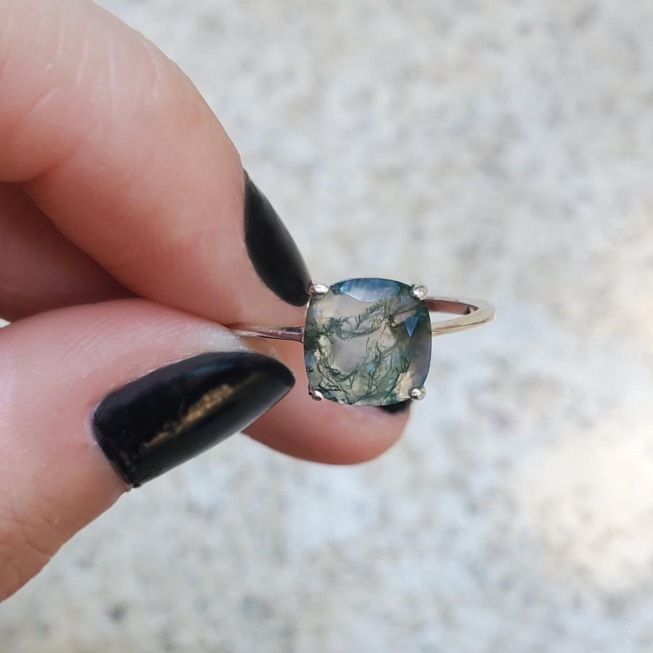 Moss Agate Ring, Nature green moss agate ring for women, green moss agate engagement ring, moss agate jewelry, AAA moss agate US 13 зелений
Moss Agate Ring, Nature green moss agate ring for women, green moss agate engagement ring, moss agate jewelry, AAA moss agate US 13 зелений