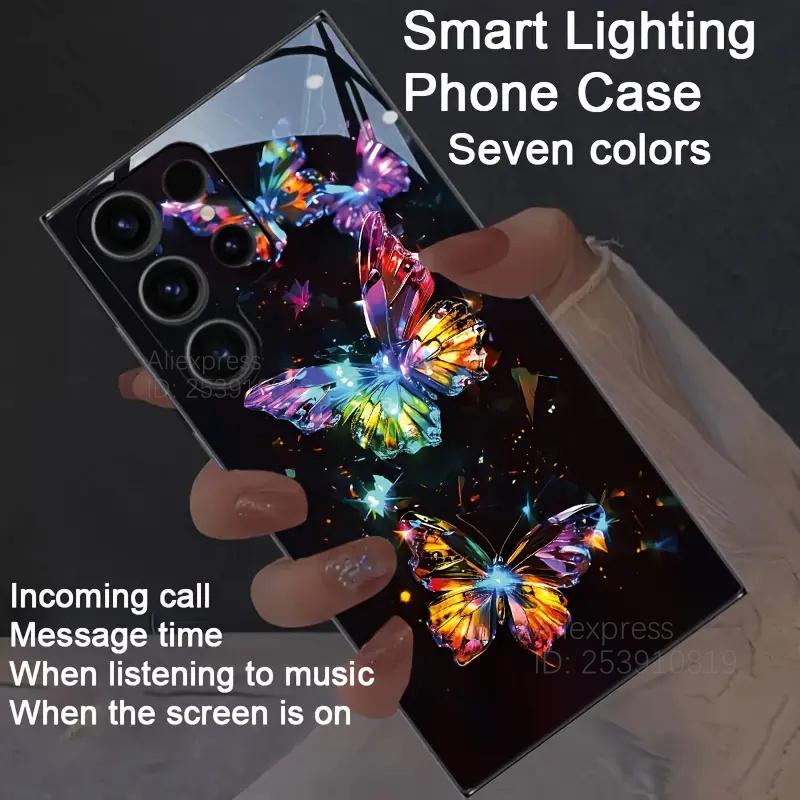 Starry Sky Butterfly Colorful Smart Voice Control Glow Phone Case For S25 Ultra S24 S22 S23 Plus A55 A54 A35 LED Flash Capa S22 Ultra
Starry Sky Butterfly Colorful Smart Voice Control Glow Phone Case For S25 Ultra S24 S22 S23 Plus A55 A54 A35 LED Flash Capa S22 Ultra