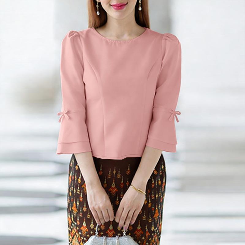 ZANZEA Жіноча повсякденна блузка з круглим вирізом, однотонна, рукав 3/4 5XL рожевий
ZANZEA Жіноча повсякденна блузка з круглим вирізом, однотонна, рукав 3/4 5XL рожевий