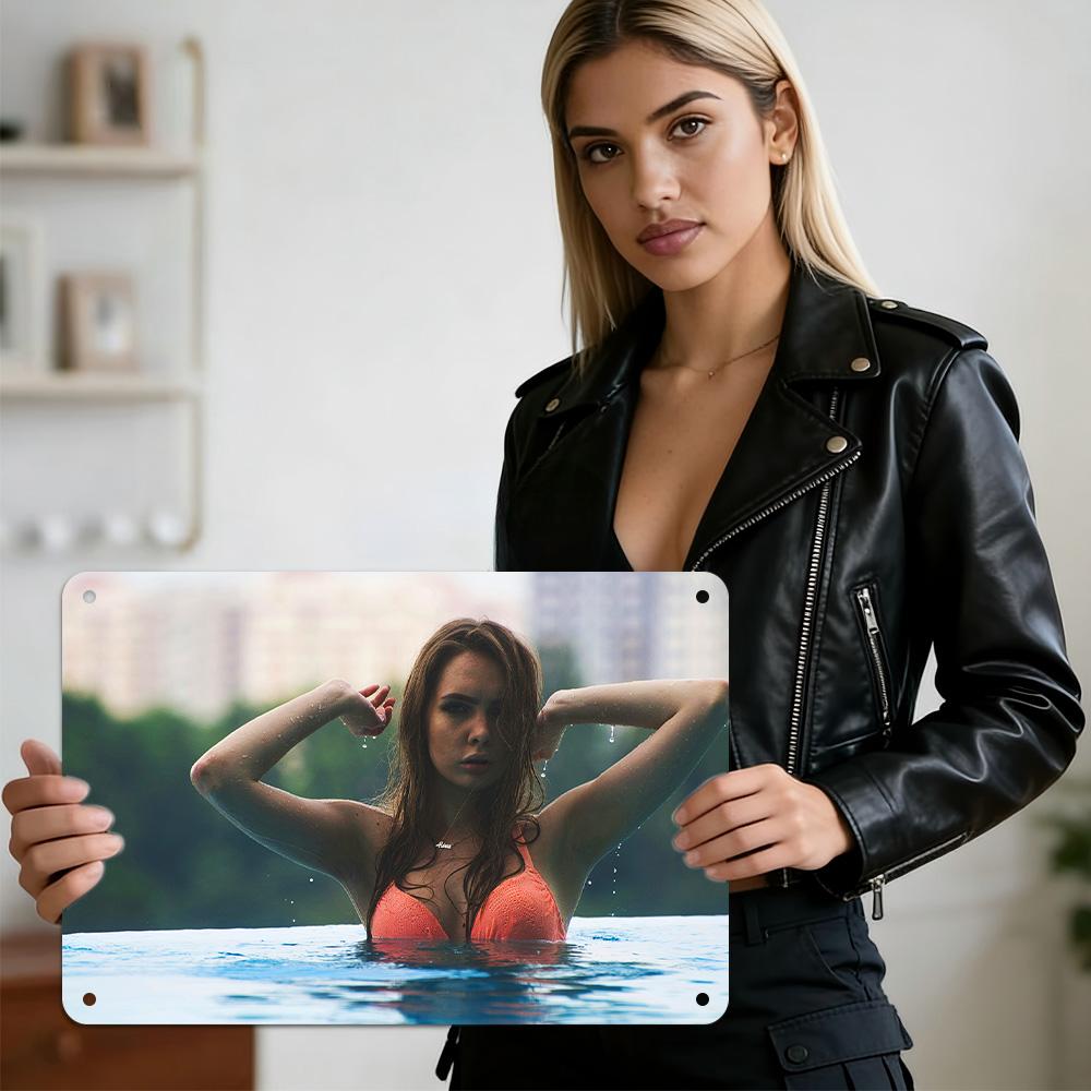 HD Metal Tin Sign Cozy Intimate Portrait of Woman in Black Top Lying on Couch with Soft Green Toned Lighting Casual Home Art Wal 20x30cm(7.8x11.8inch)
HD Metal Tin Sign Cozy Intimate Portrait of Woman in Black Top Lying on Couch with Soft Green Toned Lighting Casual Home Art Wal 20x30cm(7.8x11.8inch)