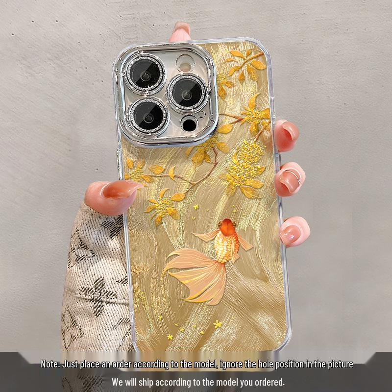 Osmanthus Goldfish Bracelet for Apple 16PRO with Lens Film and Full Coverage XR Case Honor 70
Osmanthus Goldfish Bracelet for Apple 16PRO with Lens Film and Full Coverage XR Case Honor 70