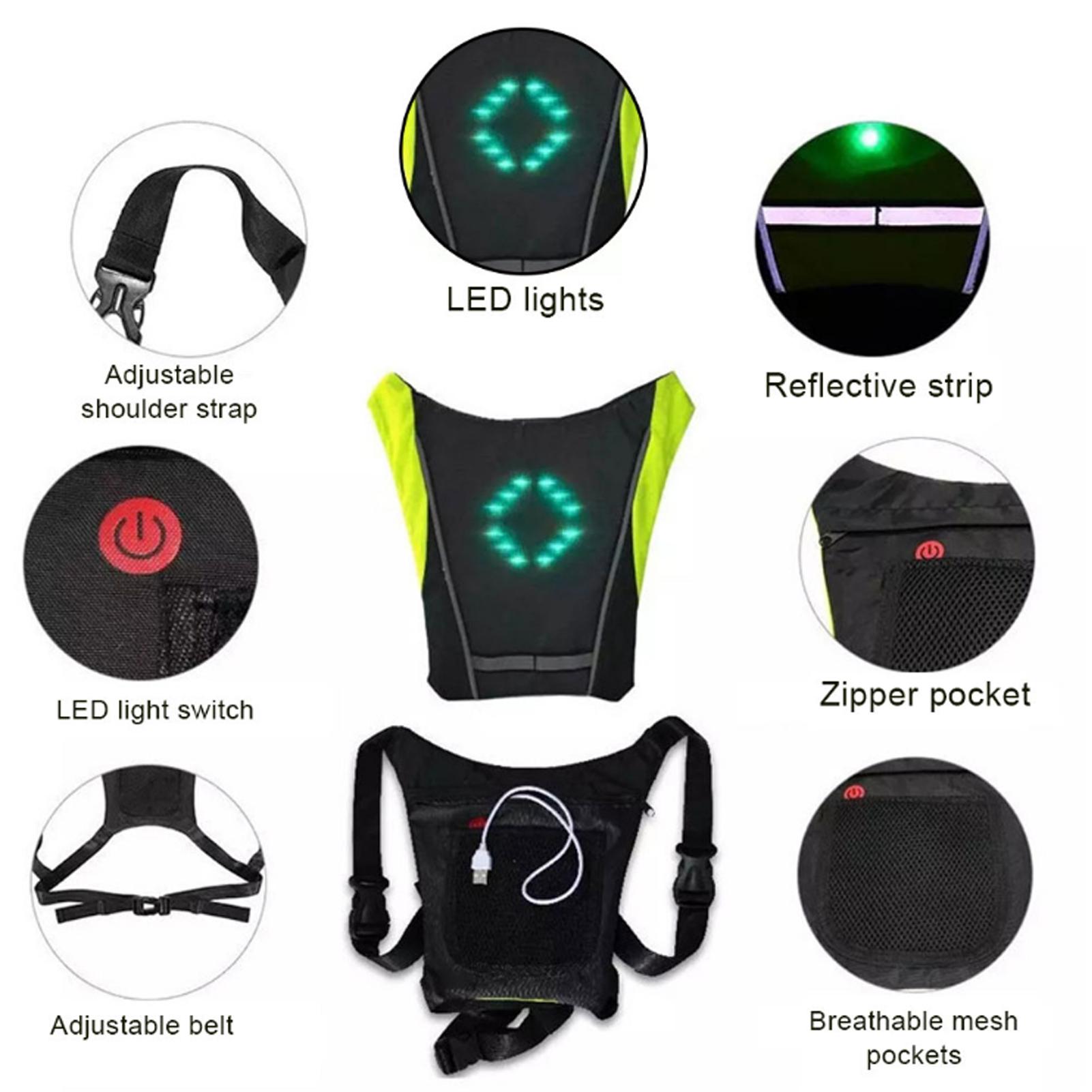 Warning Vests Wireless Cycling Bike LED Turn Signal Light Vest with Remote
Warning Vests Wireless Cycling Bike LED Turn Signal Light Vest with Remote