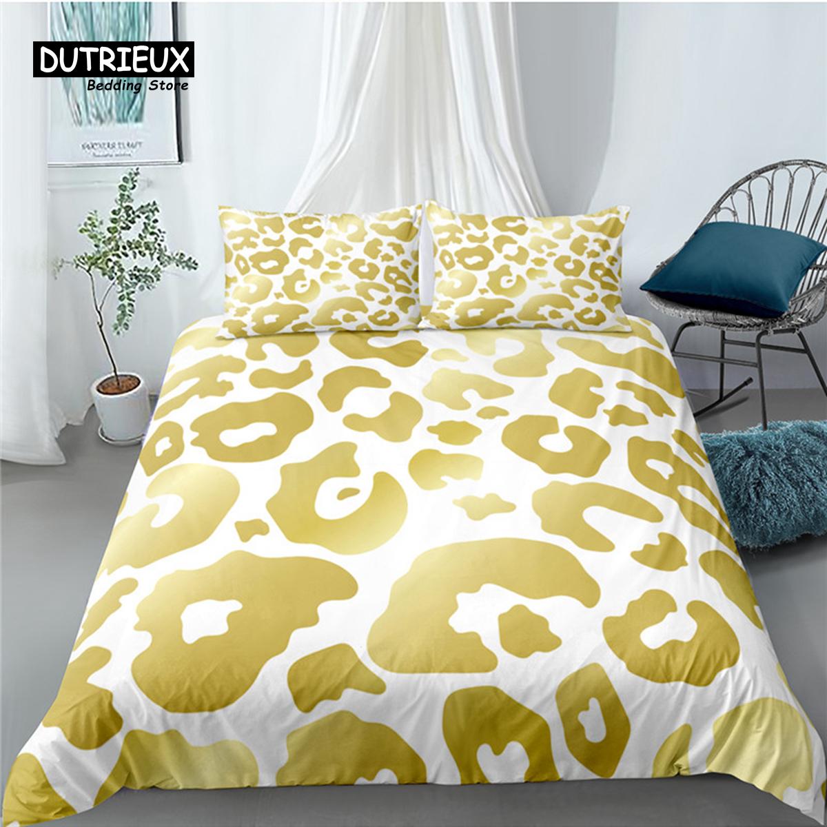 Luxury 3D Golden Leopard Print Home Living 2/3Pcs Comfortable Duvet Cover PillowCase Bedding Set Queen and King EU/US/AU/UK Size EU single(135x200cm)
Luxury 3D Golden Leopard Print Home Living 2/3Pcs Comfortable Duvet Cover PillowCase Bedding Set Queen and King EU/US/AU/UK Size EU single(135x200cm)