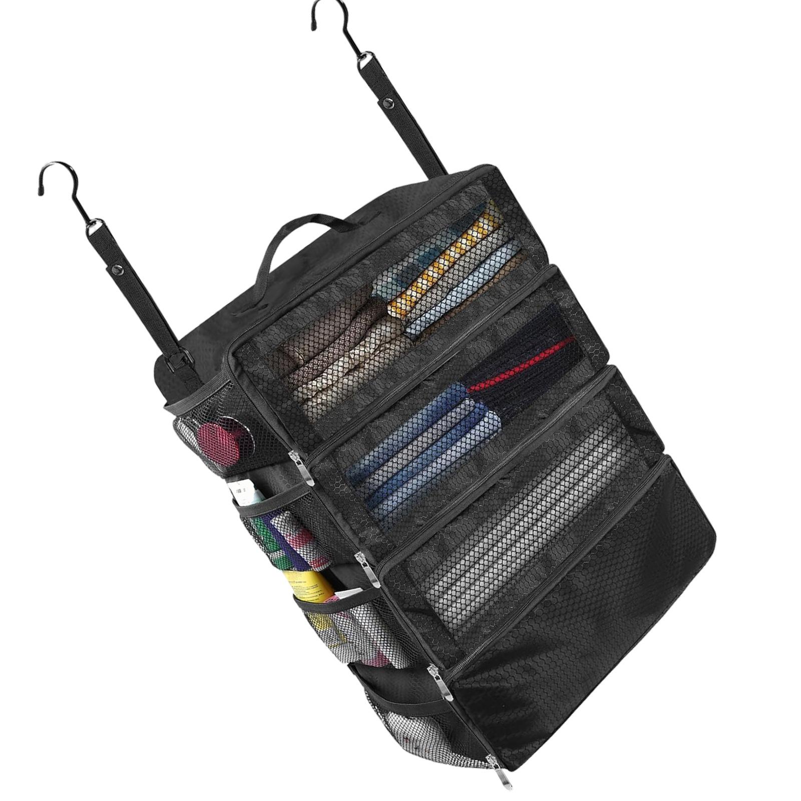 Складная дорожная сумка для хранения одежды Уникальная складная сумка для хранения одежды с несколькими секциями для аккуратного расположения чёрный