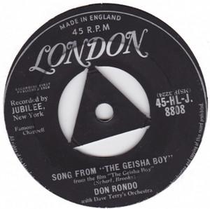 7inch Record DON RONDO - Song From The Geisha Boy 45HLJ8808 London Records 1959 UK Rock Used
7inch Record DON RONDO - Song From The Geisha Boy 45HLJ8808 London Records 1959 UK Rock Used