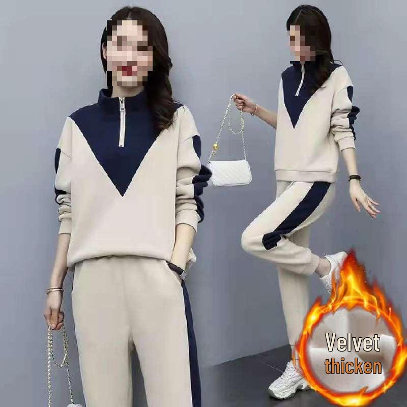 Trendy Plus Velvet Women s Sports Suit: 2026 Autumn/Winter Korean Style Long Sleeve Hoodie & Pants Two-Piece Set 3XL абрикосовий
Trendy Plus Velvet Women s Sports Suit: 2026 Autumn/Winter Korean Style Long Sleeve Hoodie & Pants Two-Piece Set 3XL абрикосовий