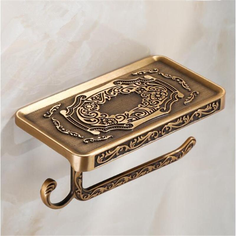 Tuqiu Antique Toilet Paper Holder Black Tissue Paper Holder Aluminum Paper Roll Holder With Phone Storage Shelf
Tuqiu Antique Toilet Paper Holder Black Tissue Paper Holder Aluminum Paper Roll Holder With Phone Storage Shelf