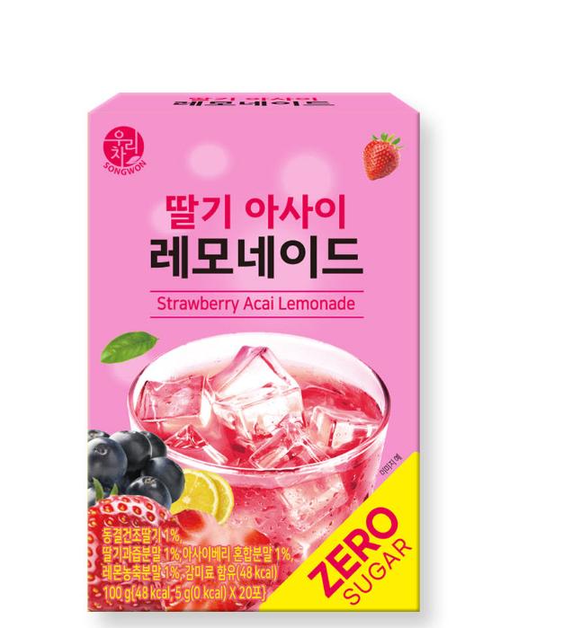 SONGWON Zero Sugar Strawberry Acai Lemonade Stick Tea 20T 1 box
SONGWON Zero Sugar Strawberry Acai Lemonade Stick Tea 20T 1 box