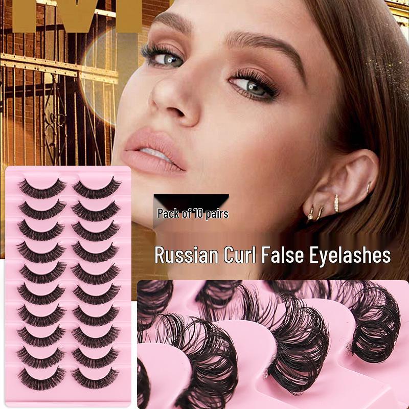 10 Pairs DD Curl Russian Volume Synthetic Fiber False Eyelashes - Exaggerated European & American Stage Style DH06-1
10 Pairs DD Curl Russian Volume Synthetic Fiber False Eyelashes - Exaggerated European & American Stage Style DH06-1