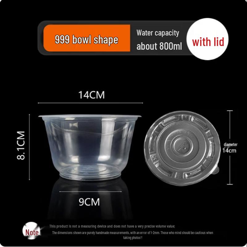 Thickened Disposable Plastic Bowls with Lids
Thickened Disposable Plastic Bowls with Lids