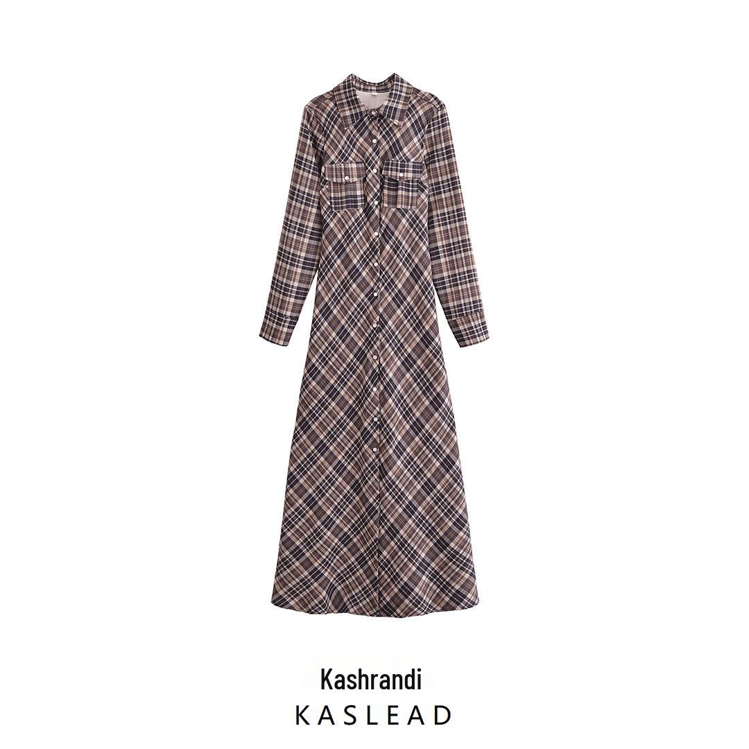 2024 Autumn Women s Plaid Long Sleeve Dress with Pockets and Turn-Down Collar in European and American Style XS
2024 Autumn Women s Plaid Long Sleeve Dress with Pockets and Turn-Down Collar in European and American Style XS