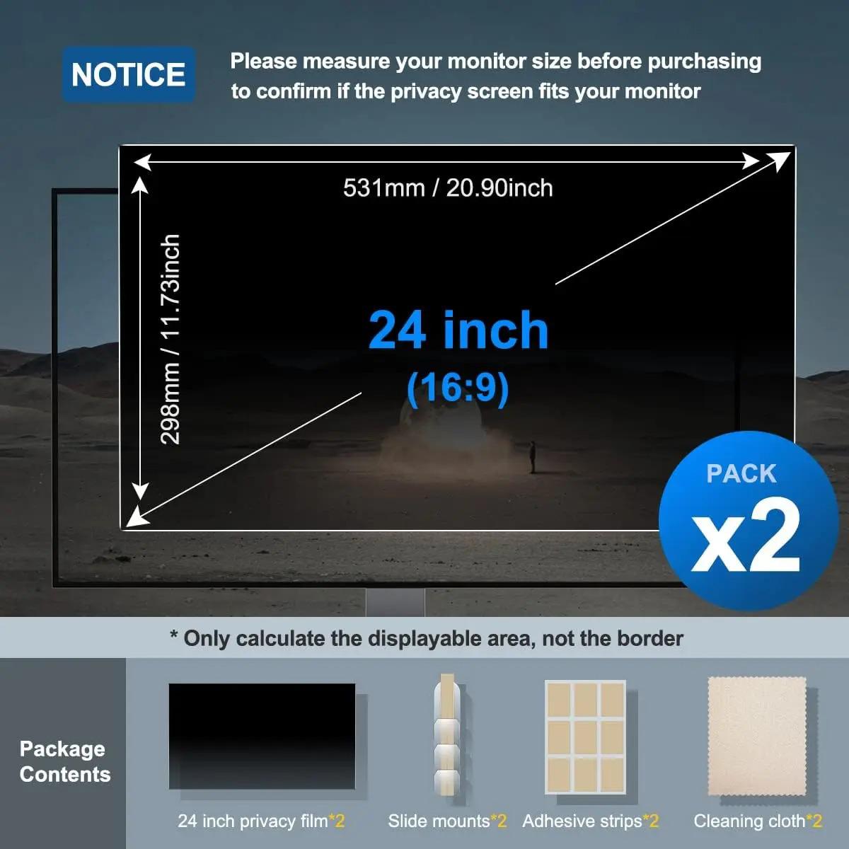24-Inch HD Anti-Glare Privacy Screen Protector for Laptops
24-Inch HD Anti-Glare Privacy Screen Protector for Laptops