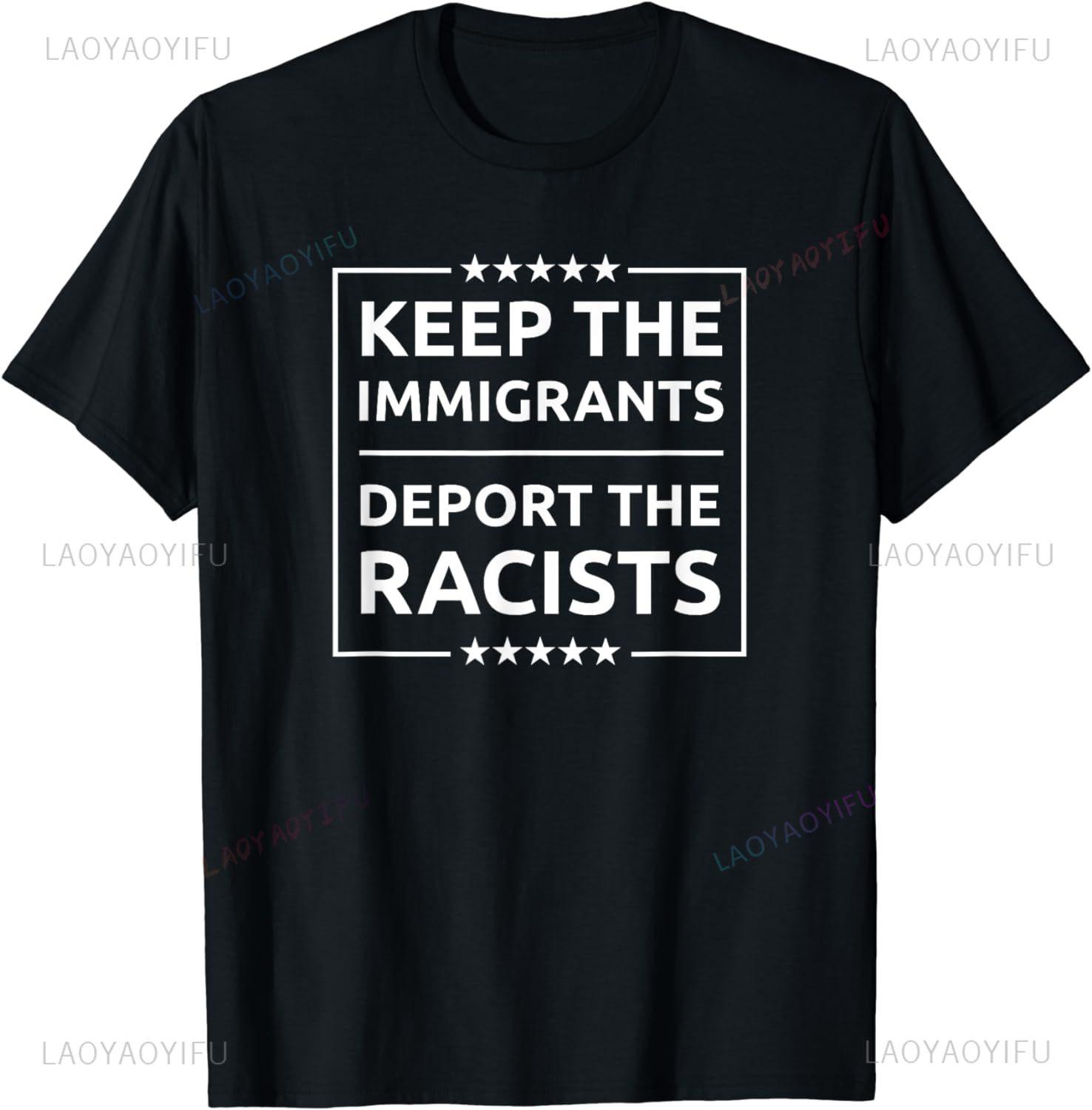 Deporting Racist Proimmigrant Tshirts Casual Breathable Tops Oversized Shortsleeved Shirts S
Deporting Racist Proimmigrant Tshirts Casual Breathable Tops Oversized Shortsleeved Shirts S