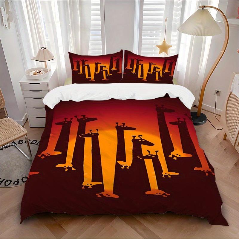 3pcs Giraffe Sunset Soft and Comfortable Breathability, Bedding Set, Machine Washable, Suitable for All Seasons112 135x200cm
3pcs Giraffe Sunset Soft and Comfortable Breathability, Bedding Set, Machine Washable, Suitable for All Seasons112 135x200cm