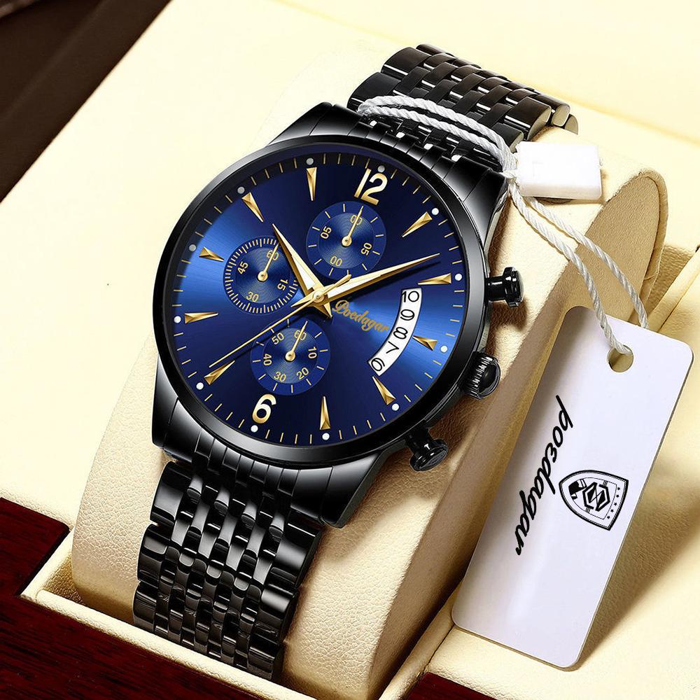 Watch POEDAGAR New Fashion Men Watch Waterproof Luminous Date Sports Watches Luxury Quartz Wristwatch Luxuri Male Clock +Box чорний/синій
Watch POEDAGAR New Fashion Men Watch Waterproof Luminous Date Sports Watches Luxury Quartz Wristwatch Luxuri Male Clock +Box чорний/синій
